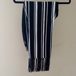 Macy's Black and White Striped Straight Leg Pants